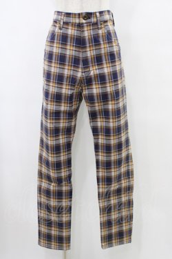 画像1: MILKBOY / CHECK PANTS  ネイビー H-25-09-25-1020-MB-PA-KB-ZH