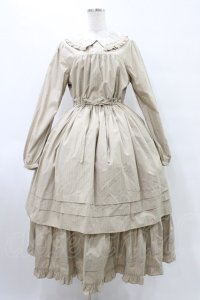 Maison de minette / ストライプドレス  ベージュ H-25-09-25-1024-0-OP-KB-ZH