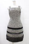 Jane Marple / ドット刺繍ツイードジャンパースカート  グレー H-25-09-25-1027-JM-OP-KB-ZH