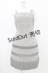 Jane Marple / ドット刺繍ツイードジャンパースカート  グレー H-25-09-25-1027-JM-OP-KB-ZH
