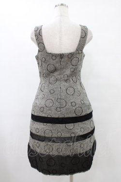 画像2: Jane Marple / ドット刺繍ツイードジャンパースカート  グレー H-25-09-25-1027-JM-OP-KB-ZH