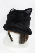 MILK / CATイヤーバケットハット  ブラック H-25-09-25-1003-ML-AC-KB-ZH