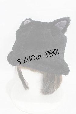 画像1: MILK / CATイヤーバケットハット  ブラック H-25-09-25-1003-ML-AC-KB-ZH