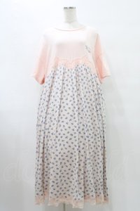 Candy Stripper / BRAVE DINOSAUR PATTERN ワンピース  ピンク H-25-09-25-1028-PU-OP-KB-ZT456