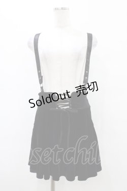 画像1: KILL STAR / ABOLOFT SUSPENDER DRESS SKIRT M ブラック H-25-09-25-1035-SL-SK-KB-ZH