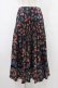 画像1: Jane Marple Dans Le Salon / Flowers of Jouy double accordion skirt  ネイビー H-25-09-25-1038-JM-SK-KB-ZH (1)
