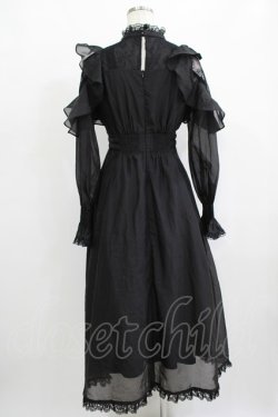 画像3: couture BY ROJITA / ラッフルロングワンピース Free ブラック H-25-09-26-025-GO-OP-NS-ZH