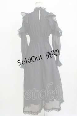 画像3: couture BY ROJITA / ラッフルロングワンピース Free ブラック H-25-09-26-025-GO-OP-NS-ZH