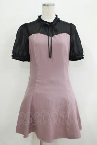 Rojita / 配色シフォン切替ワンピース Free ピンク H-25-09-26-031-LO-OP-NS-ZH