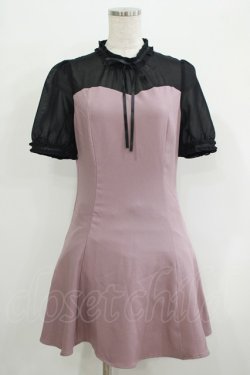 画像1: Rojita / 配色シフォン切替ワンピース Free ピンク H-25-09-26-031-LO-OP-NS-ZH