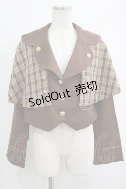 画像1: Amavel / くまの探偵さん ケープセットジャケット Free ブラウン H-25-09-26-035-CA-JA-NS-ZH