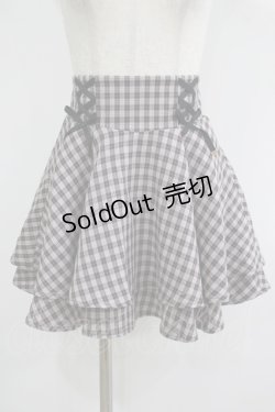 画像1: Rojita / サイドレースアップスカパン Free チェック H-25-09-26-038-LO-SK-NS-ZH