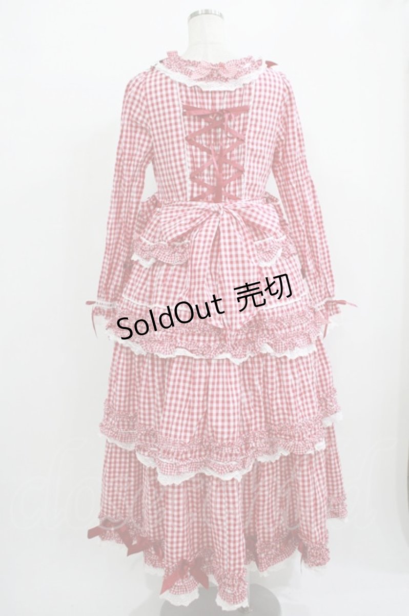 画像3: BABY,THE STARS SHINE BRIGHT / Sweet Gingham Dollロングワンピース Free エンジ H-25-09-26-005-BA-OP-NS-ZH (3)