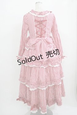 画像3: BABY,THE STARS SHINE BRIGHT / Sweet Gingham Dollロングワンピース Free エンジ H-25-09-26-005-BA-OP-NS-ZH
