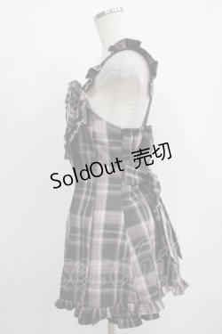 画像2: Ank Rouge / ハートエプロンSETUP M ピンクチェック H-25-09-26-039-CA-OP-NS-ZH