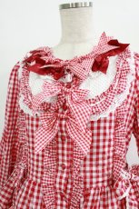 画像4: BABY,THE STARS SHINE BRIGHT / Sweet Gingham Dollロングワンピース Free エンジ H-25-09-26-005-BA-OP-NS-ZH (4)