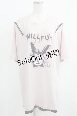 画像1: Ank Rouge / レイヤードラビットBigTe M ピンク H-25-09-26-042-CA-TO-NS-ZH