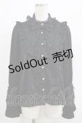axes femme kawaii / ロココ姫袖ブラウス M ブラック H-25-09-26-044-AX-BL-NS-ZH