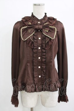 画像1: Dear Celine / Valentine's Chocolateブラウス L ブラウン H-25-09-26-045-LO-BL-NS-ZH