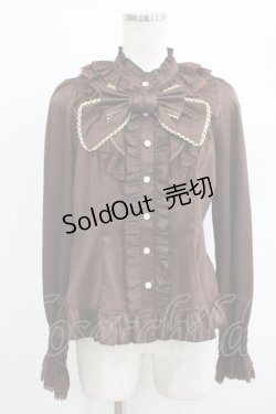 画像1: Dear Celine / Valentine's Chocolateブラウス L ブラウン H-25-09-26-045-LO-BL-NS-ZH