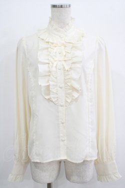 画像1: axes femme kawaii / スタンドフリルブラウス M 生成り H-25-09-26-047-AX-BL-NS-ZH