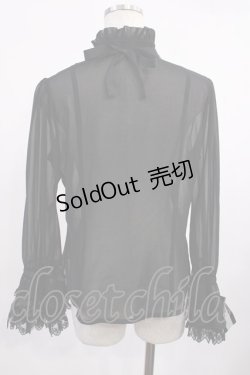 画像2: ALICE and the PIRATES / メアリアローズシフォンブラウス Free ブラック H-25-09-26-1031-PA-BL-NS-ZH