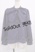 NOEMIE / ゴシックフリルオープンショルダーボウタイブラウス M 紫 H-25-09-26-1033-LO-BL-YZ-ZH