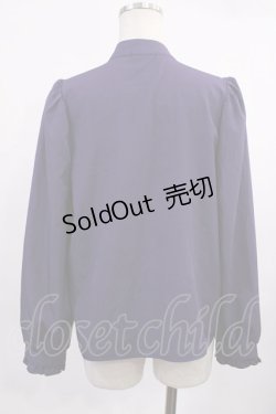 画像2: NOEMIE / ゴシックフリルオープンショルダーボウタイブラウス M 紫 H-25-09-26-1033-LO-BL-YZ-ZH