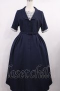 an another angelus / レースレイヤードクレリックワンピース Free NAVY H-25-09-26-1004-CA-OP-NS-ZH