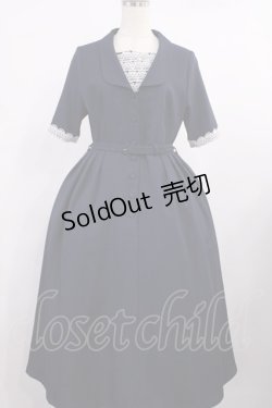 画像1: an another angelus / レースレイヤードクレリックワンピース Free NAVY H-25-09-26-1004-CA-OP-NS-ZH