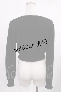 画像2: Angelic Pretty / リボン刺繍ニットカーディガン Free ブラック H-25-09-26-1036-AP-TO-NS-ZH