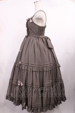 画像2: metamorphose / レースアップティアードロングジャンパースカート Free グレージュ H-25-09-26-1001-ME-OP-NS-ZH
