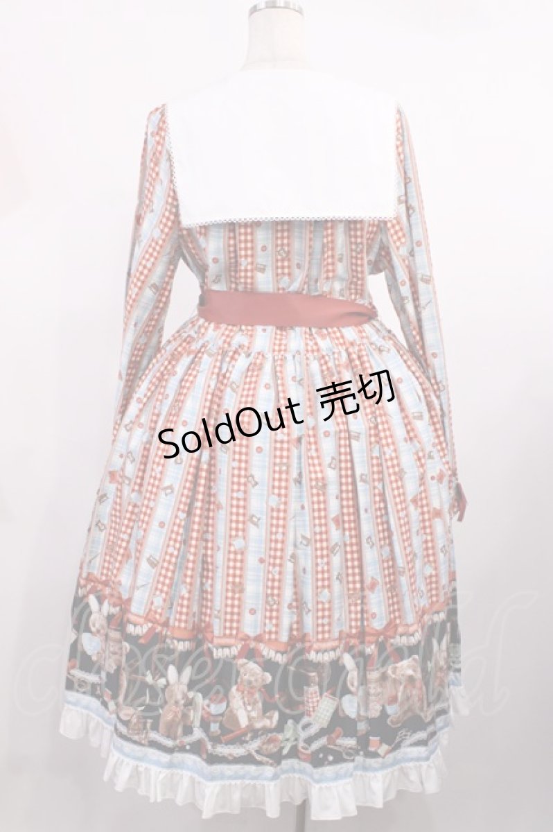 画像3: metamorphose / Happy Sewing Timeワンピース サイズ1 サックス赤 H-25-09-26-1007-ME-OP-NS-ZH (3)