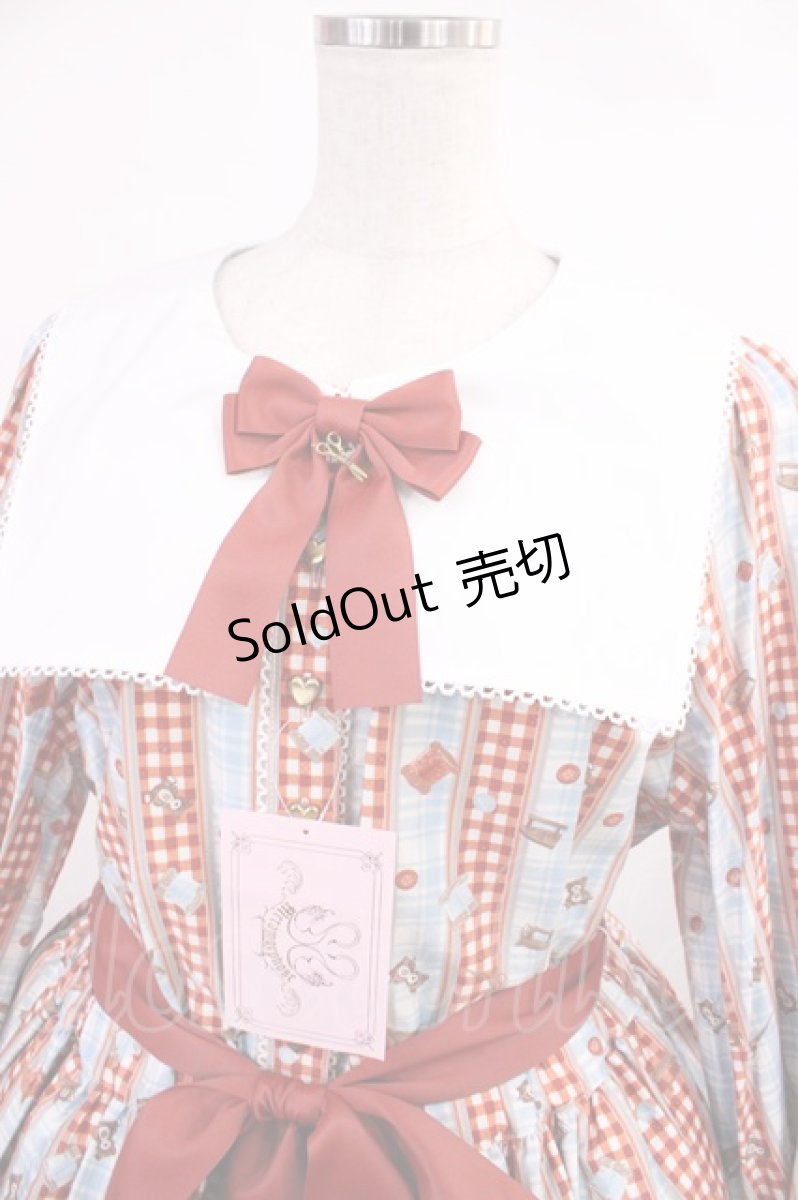 画像4: metamorphose / Happy Sewing Timeワンピース サイズ1 サックス赤 H-25-09-26-1007-ME-OP-NS-ZH (4)