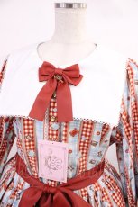 画像4: metamorphose / Happy Sewing Timeワンピース サイズ1 サックス赤 H-25-09-26-1007-ME-OP-NS-ZH (4)