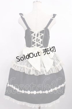 画像3: BABY,THE STARS SHINE BRIGHT / グラスグリーンのPastoral お花摘みの少女ジャンパースカート Free ブラック H-25-09-26-1012-BA-OP-NS-ZH