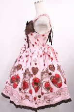 画像2: BABY,THE STARS SHINE BRIGHT / Strawberry Loves Chocolate柄ジャンパースカートII Free ピンク H-25-09-26-1014-BA-OP-NS-ZH (2)