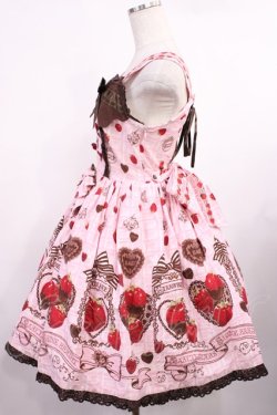 画像2: BABY,THE STARS SHINE BRIGHT / Strawberry Loves Chocolate柄ジャンパースカートII Free ピンク H-25-09-26-1014-BA-OP-NS-ZH