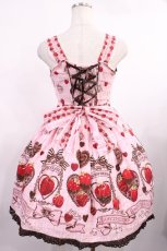 画像3: BABY,THE STARS SHINE BRIGHT / Strawberry Loves Chocolate柄ジャンパースカートII Free ピンク H-25-09-26-1014-BA-OP-NS-ZH (3)