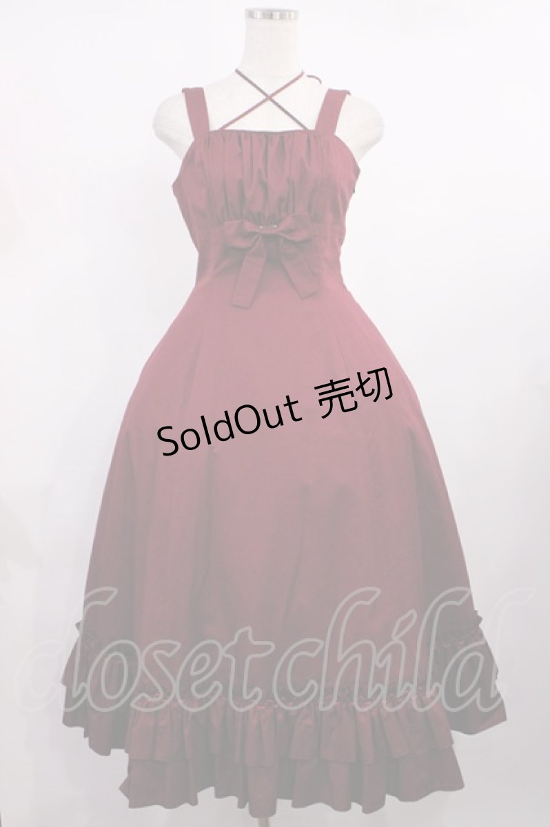 画像1: Victorian maiden / ノーブルサテンマリーローズドレス free ワイン H-25-09-26-1002-CL-OP-NS-ZH (1)