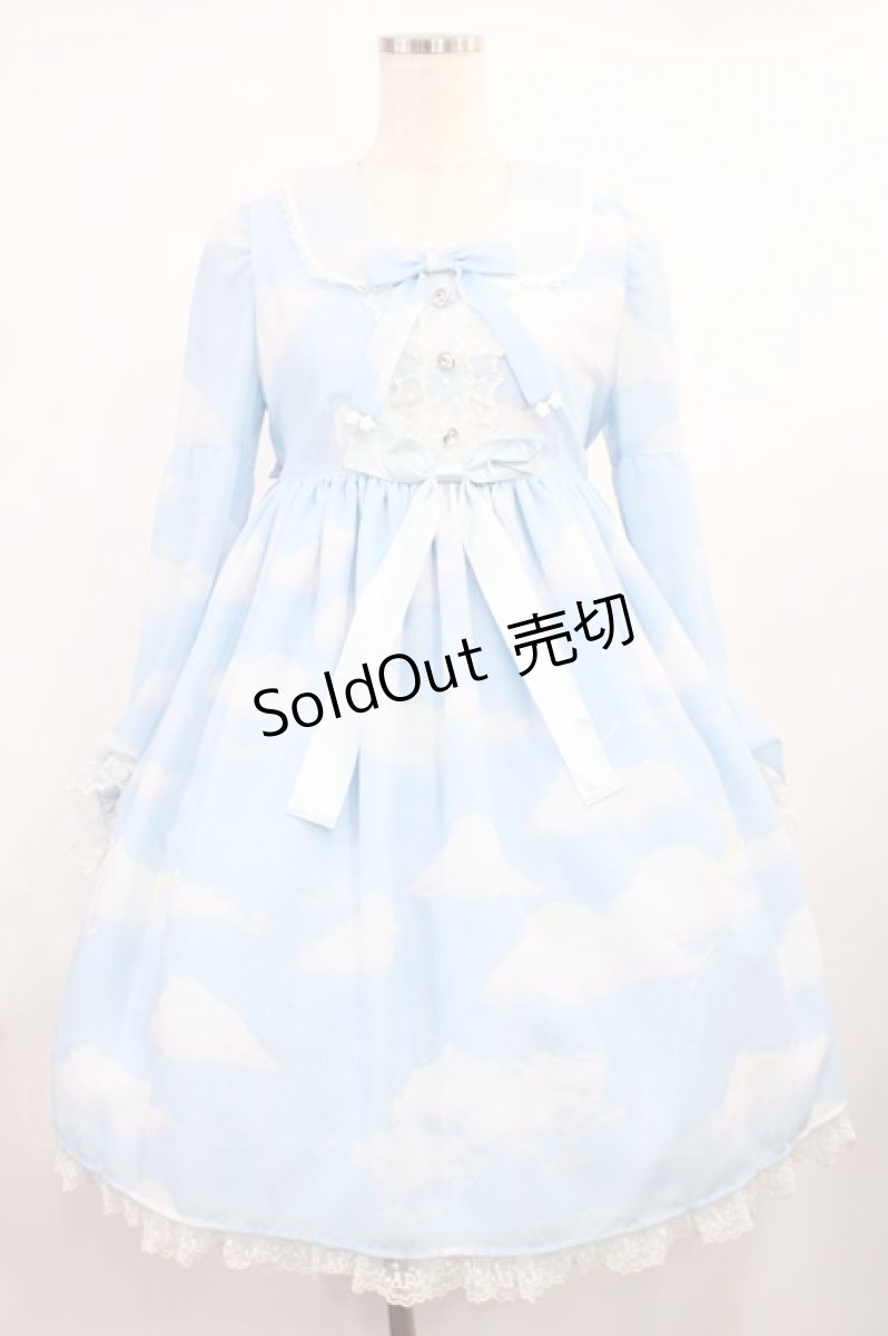 画像1: Angelic Pretty / Misty Skyワンピース Free サックス H-25-09-26-1015-AP-OP-NS-ZH (1)