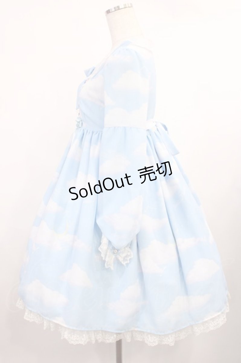 画像2: Angelic Pretty / Misty Skyワンピース Free サックス H-25-09-26-1015-AP-OP-NS-ZH (2)