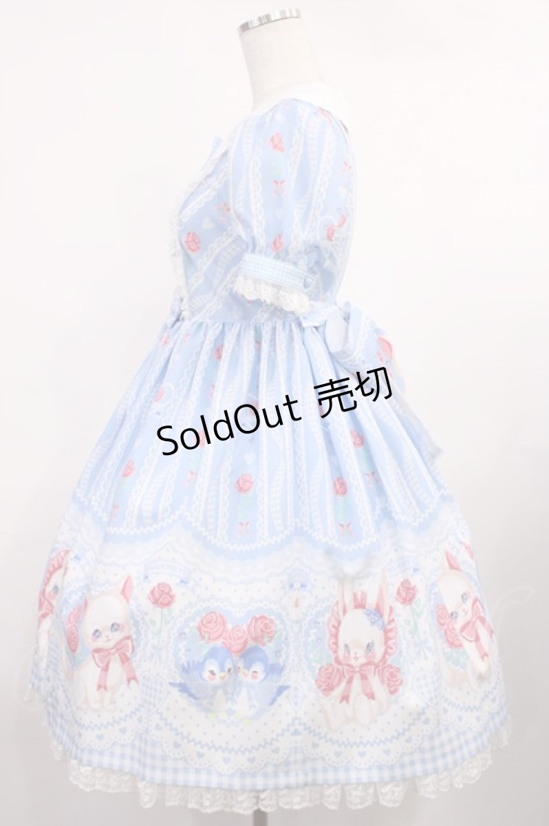 画像2: Angelic Pretty / Be My Valentineワンピース Free サックス H-25-09-26-1017-AP-OP-NS-ZH (2)