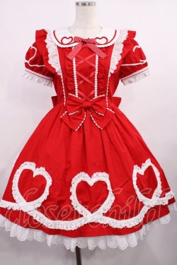 画像1: Angelic Pretty / ハートフルワンピース Free レッド H-25-09-26-1018-AP-OP-NS-ZH