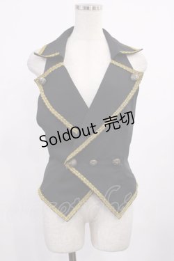 画像1: ALICE and the PIRATES / トリノットベスト Mens ブラック/ゴールド H-25-09-26-1023-PA-TO-NS-ZH