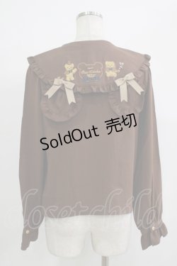 画像4: Amavel / くまの探偵さん ネクタイ&チェックリボンブラウス Free ブラウン H-25-09-26-048-CA-BL-NS-ZH