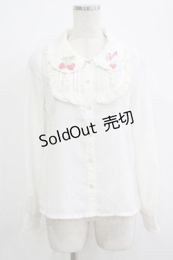 画像1: LIZ LISA / イチゴ衿ブラウス Free オフ H-25-09-26-049-LO-BL-NS-ZH