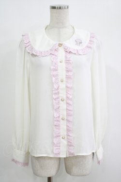 画像1: Ank Rouge / マイスウィートピアノコラボブラウス M オフ H-25-09-26-050-CA-BL-NS-ZH
