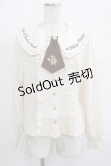 Amavel / くまの探偵さん ネクタイ&チェックリボンブラウス Free アイボリー H-25-09-26-051-CA-BL-NS-ZH