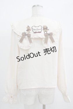 画像4: Amavel / くまの探偵さん ネクタイ&チェックリボンブラウス Free アイボリー H-25-09-26-051-CA-BL-NS-ZH